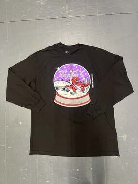 OVO x Toronto Raptors 2019 Christmas Day Snow Globe Long Sleeve T-Shirt